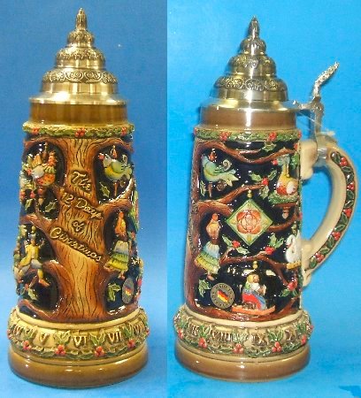 12 Days of Christmas LE German Beer Stein .75L